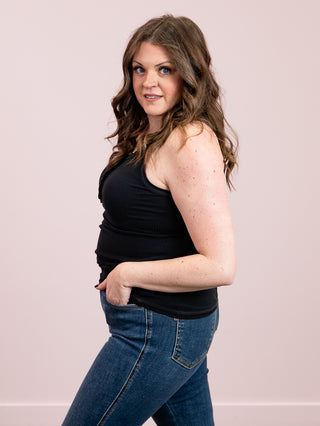 *SUNDAY STEAL* Rayna Ribbed Tank Top | Black