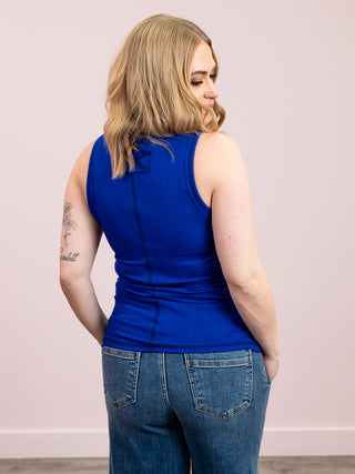 *SUNDAY STEAL* Rayna Ribbed Tank Top | Bright Blue