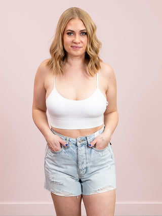 *NEW* DEX | Luma Seamless Padded Bralette | White