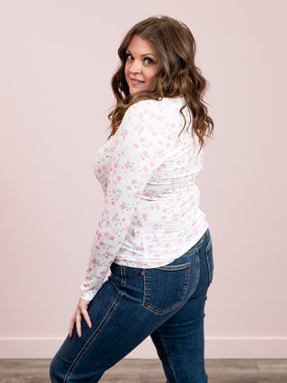 *NEW* Alyssa Long Sleeve Top | Pretty In Pink Floral