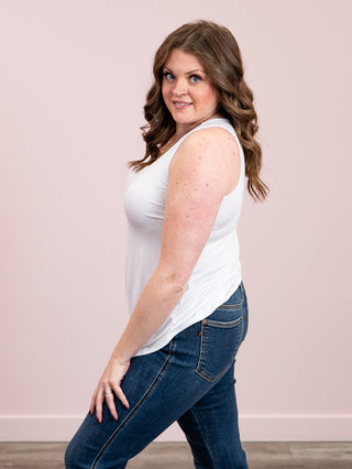 *NEW* Amelia Tank | White