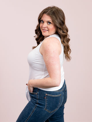 *NEW* Amelia Tank | White
