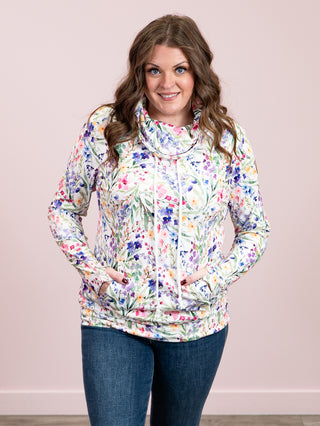 *NEW* Cassy Soft Funnel Neck Pullover | Cottage Floral
