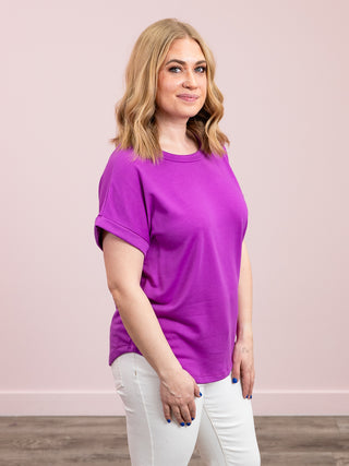 *NEW* Remmie Short Sleeve Terry Top | Magenta