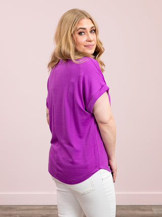 *NEW* Remmie Short Sleeve Terry Top | Magenta