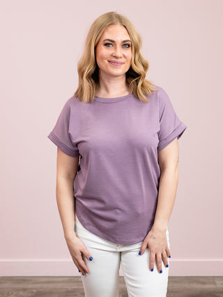 *NEW* Remmie Short Sleeve Terry Top | Dusty Lavender