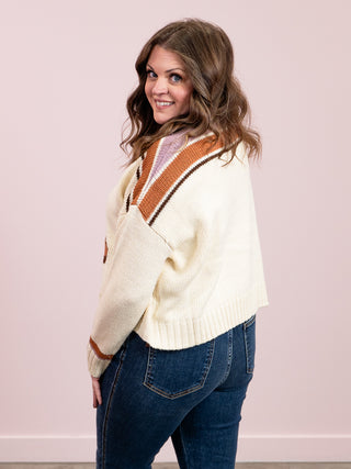 Kickin' Cozy Western Boot Sweater | Ivory