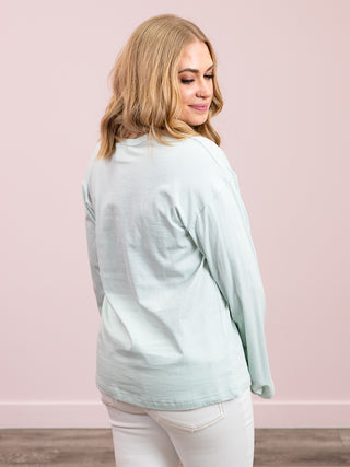*NEW* Alexi Crew Neck Long Sleeve Top | Mint