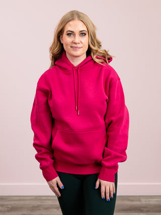 Mainline Drop Shoulder Hoodie | Plum Pink