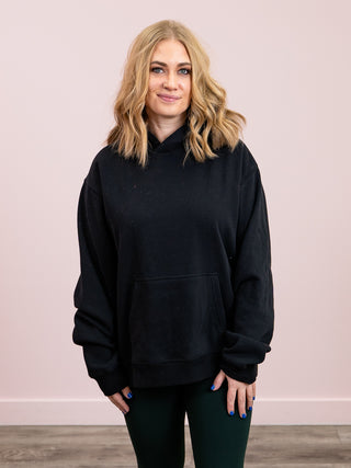 Cozy Rebel Essential Hoodie | Black