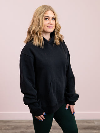Cozy Rebel Essential Hoodie | Black
