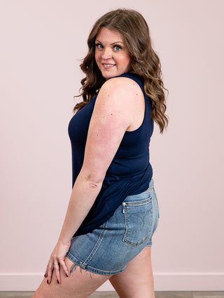 *NEW* Amelia Tank | Navy