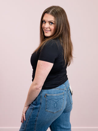 *NEW* Second Skin | Roxi Short Sleeve Top | Black