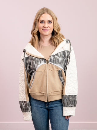 *NEW* Camo Cutie Hooded Jacket | Mocha Cake