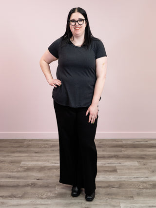 *NEW* Allison Tee | Heathered Black