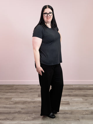 *NEW* Allison Tee | Heathered Black