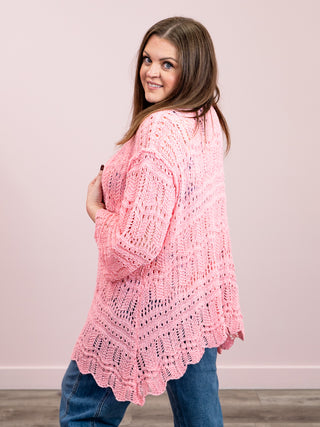 *NEW* Hooked On You Sweater Cardigan | Barbie Pink