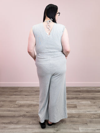 *NEW* Kenzie Striped Jumpsuit | Grey