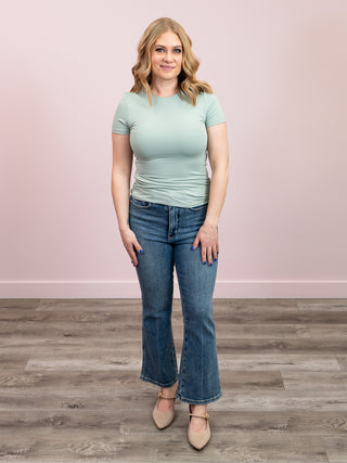 *NEW* Second Skin | Roxi Short Sleeve Top | Ivy Green