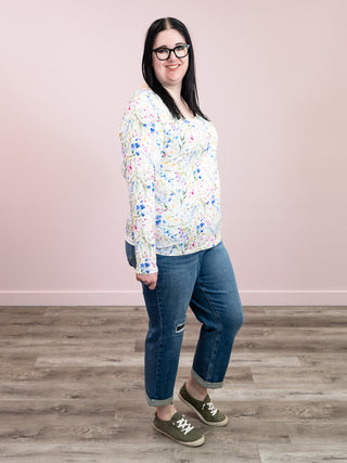 Alyssa Long Sleeve Top | Cottage Floral