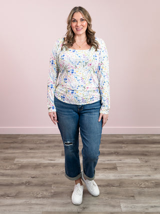 Alyssa Long Sleeve Top | Cottage Floral