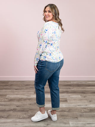 Alyssa Long Sleeve Top | Cottage Floral