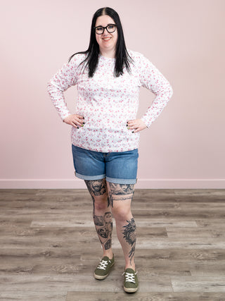 *FINAL SALE* Blair Long Sleeve Top | Micro Pink Floral