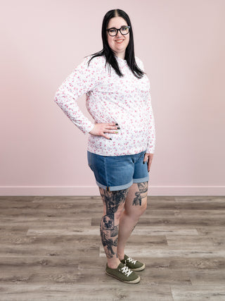 *FINAL SALE* Blair Long Sleeve Top | Micro Pink Floral