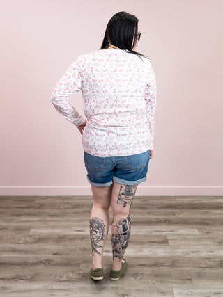 *FINAL SALE* Blair Long Sleeve Top | Micro Pink Floral