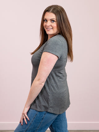 *NEW* Allison Tee | Charcoal