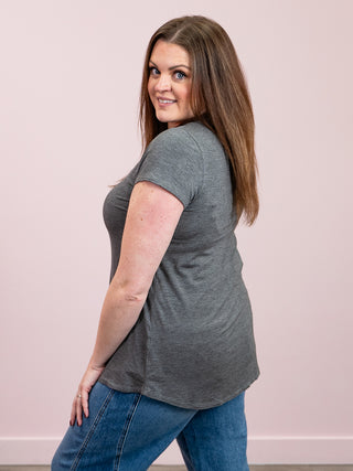 *NEW* Allison Tee | Charcoal