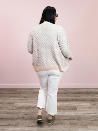 Pattern Mix Neutral Cardigan