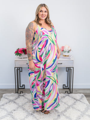 *FINAL SALE* Forever in Vacation Mode | Print Maxi Dress | Fuchsia Tropicana