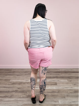 *NEW* DEX | Numa Ribbed Tank | Marine & White Stripe