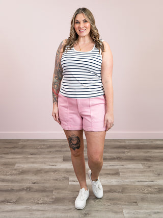 *NEW* DEX | Numa Ribbed Tank | Marine & White Stripe