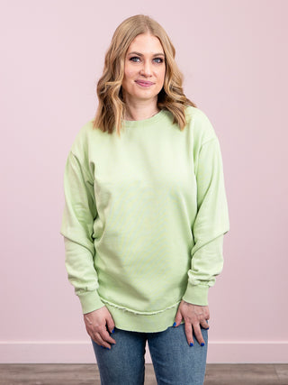 *NEW* Vintage Wash Pullover | Spring Leaf