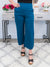 Kerry Cropped Work Pant | Teal