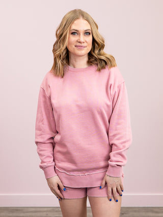 *NEW* Vintage Wash Pullover | Dusty Pink
