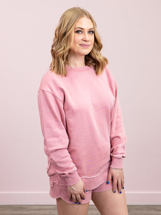 *NEW* Vintage Wash Pullover | Dusty Pink