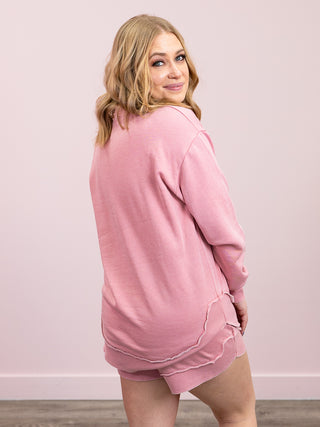 *NEW* Vintage Wash Pullover | Dusty Pink