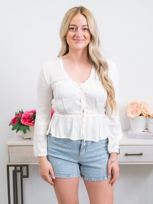 AS IS DEX | Say It Again Lace Blouse | Off White (X)