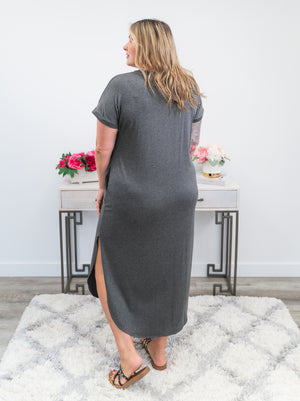 Just Go With It Dress | Charcoal