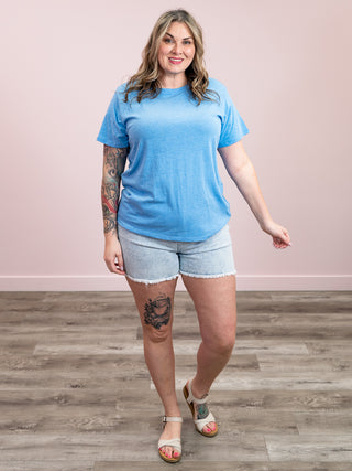 *NEW* Next Level Boyfriend Tee | Heather Ocean Blue