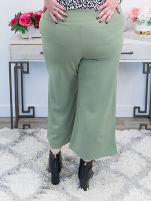 Kerry Cropped Work Pant | Dusty Sage
