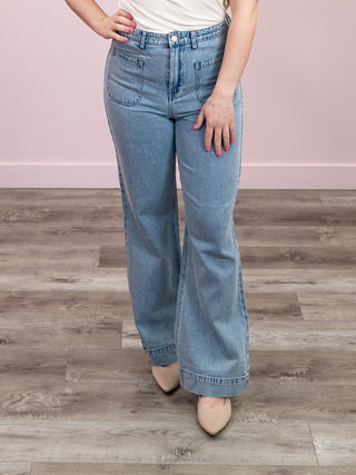 *NEW* DEX | Marlo Patch Pocket Jeans | Coastal Blue Wash