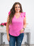 *FINAL SALE* Made You Look V-neck Top | Hot Pink