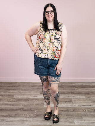 *NEW* DEX | Mary Kate Button Front Tank | Vintage Rose