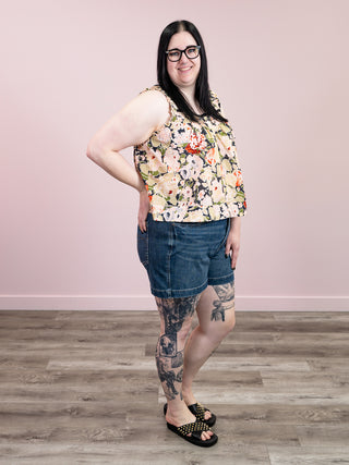 *NEW* DEX | Mary Kate Button Front Tank | Vintage Rose