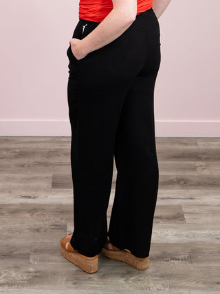 *NEW* DEX | Jemma Elastic Waist Linen Pants | Black