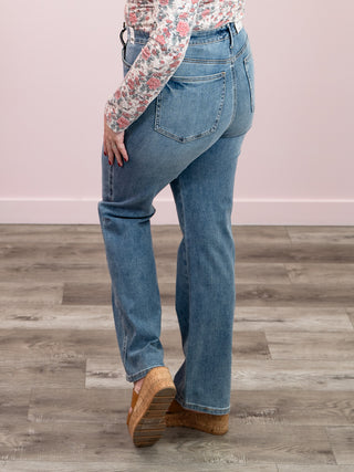 Judy Blue | High Rise Tummy Control Slim Straight Jean | Enzo